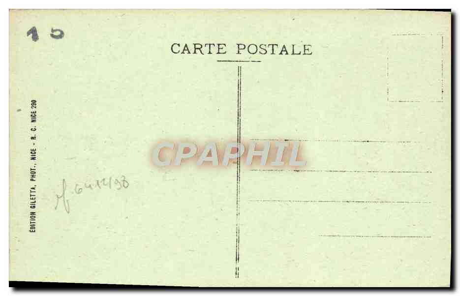 CPA La Cote D'Azur Vol d'Aeroplance de Nice a Menton — Verso