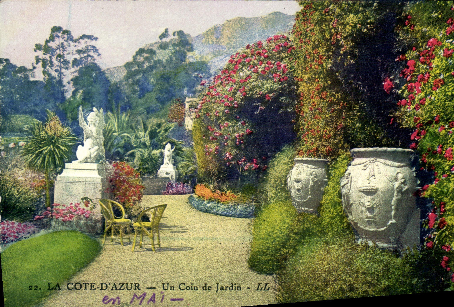 CPA Cote D'Azur Un Coin de Jardin