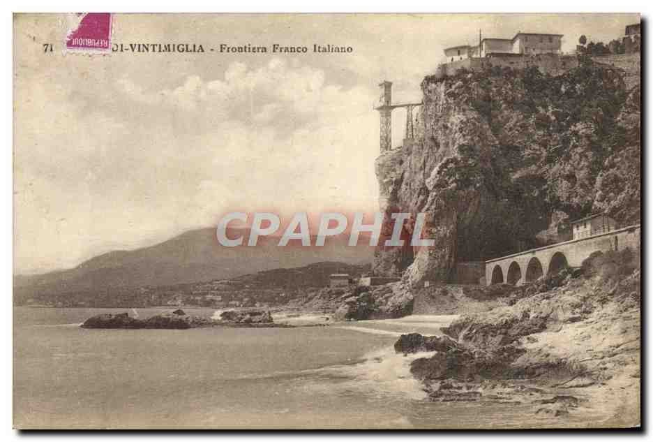 CPA Vintimiglia Frontiera Franco Italiano