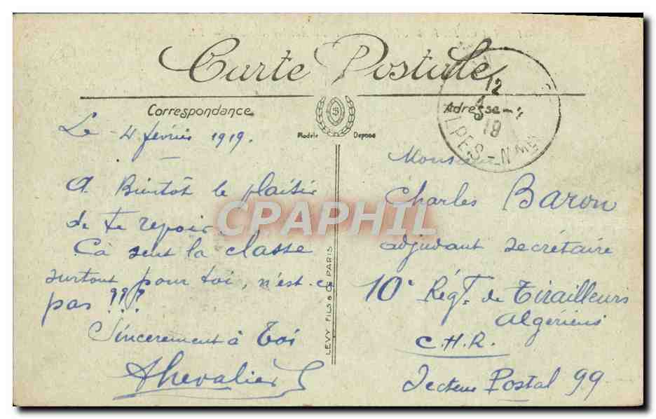 CPA Nice La Cote D'Azur a Vol d'Oisean d'Antibes en Italie — Verso