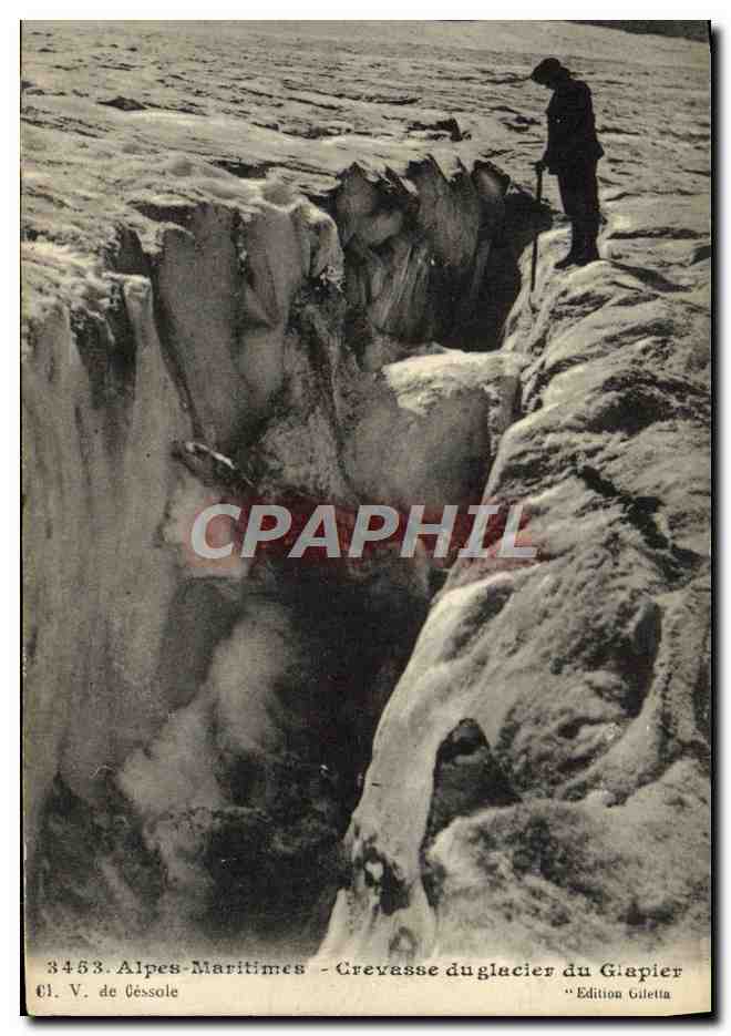 CPA Crevasse Du Glacier du Clapier Alpinisme