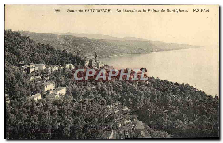 CPA Vintimille Route de La Mortola et la Pointe de Bordighera