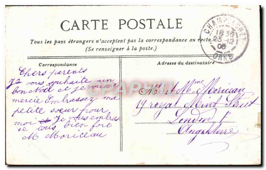 CPA Antibes Le Fort et le port Bateaux  — Rückseite