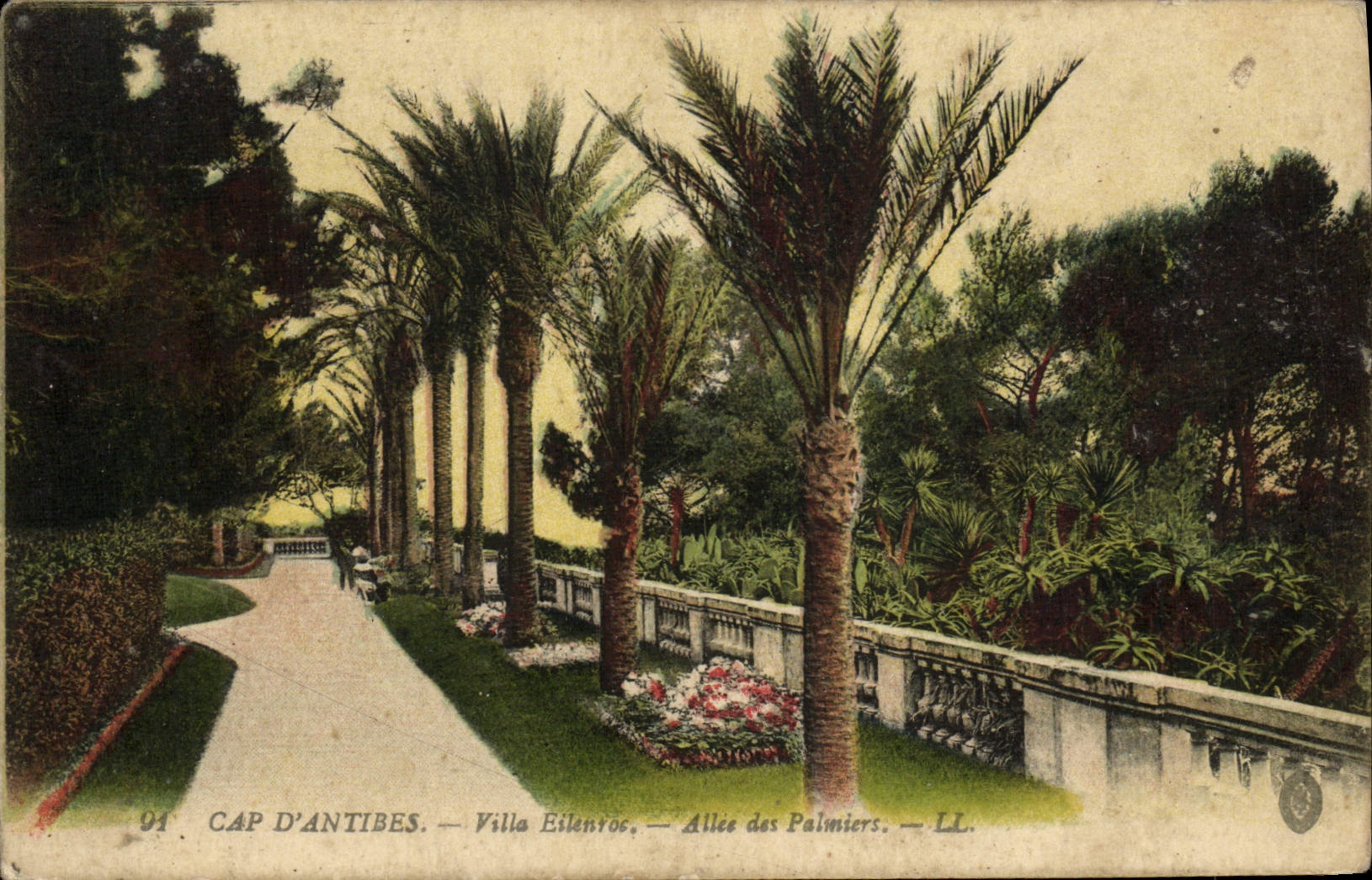 Cap d'Antibes — Villa Eilenroc — Allée des Palmiers — LL.