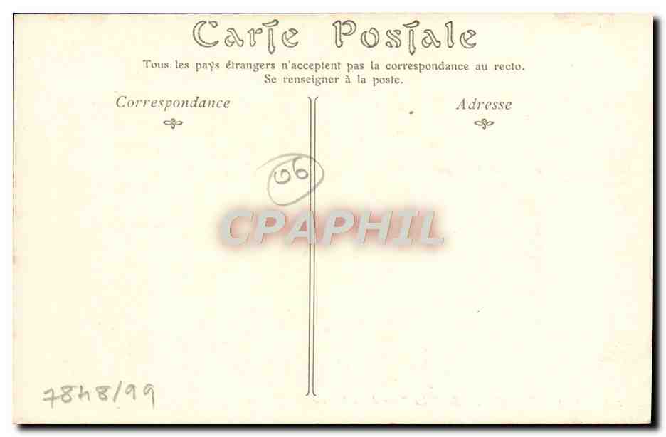 CPA Antibes La Place de la Marine — Rückseite