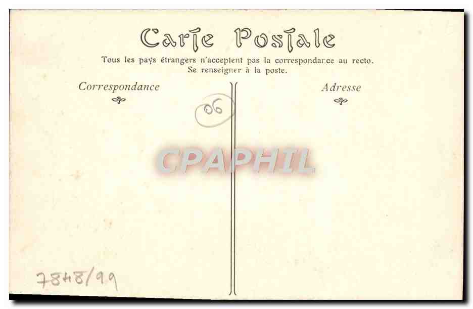 CPA Antibes Le port et la vieille ville Bateau  — Rückseite