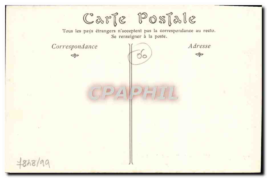 CPA Antibes Le Port et le Fort Carre Bateaux  — Rückseite