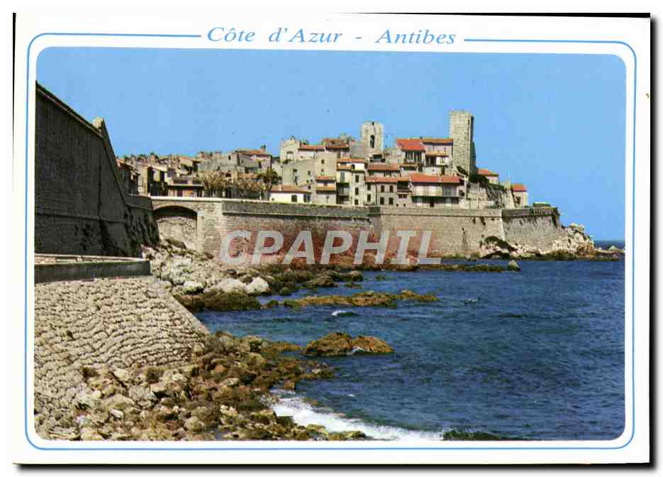 Côte d'Azur - Antibes — vue des remparts et du port — Éditions Sept. - Nice