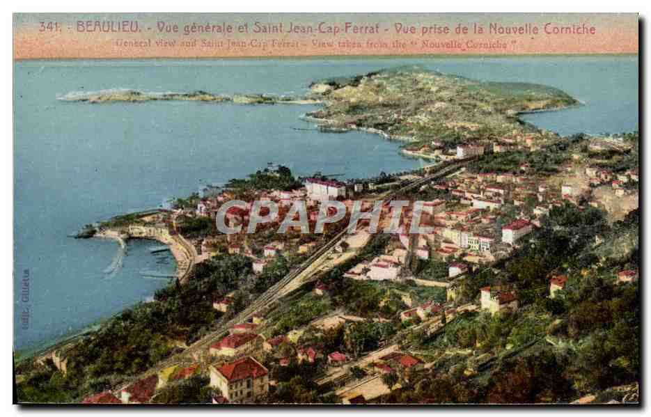 CPM Beaulieu Sur Mer Vue Generale et Saint Jean Cap Ferrat Vue prise de la nouvelle corniche 