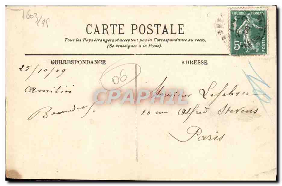 CPA Beaulieu Vue Generale — Verso
