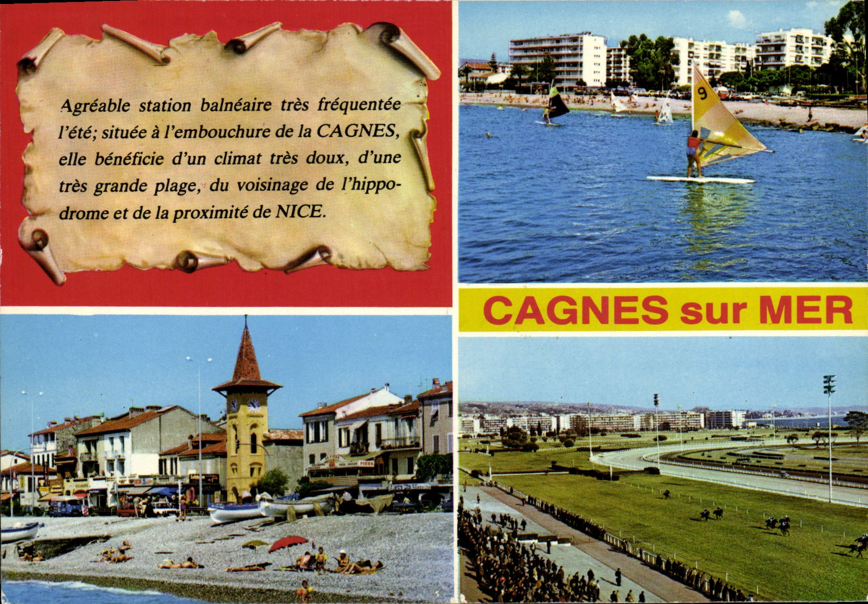 Cagnes sur Mer — station balnéaire à l'embouchure de la Cagnes, près de Nice — Éditions S.E.P.T. n°274