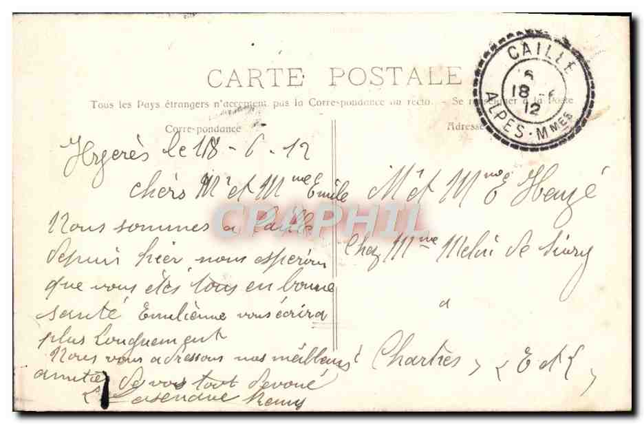 CPA Caille Betail au paturage communal Vaches  — Rückseite