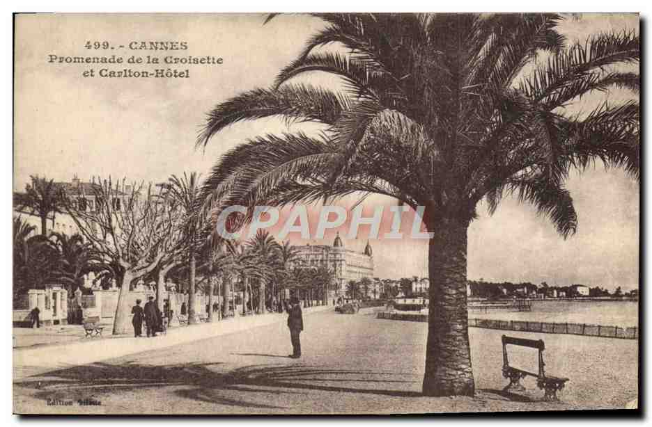 CPA Cannes Promenade de la Croisette et Carlton Hotel