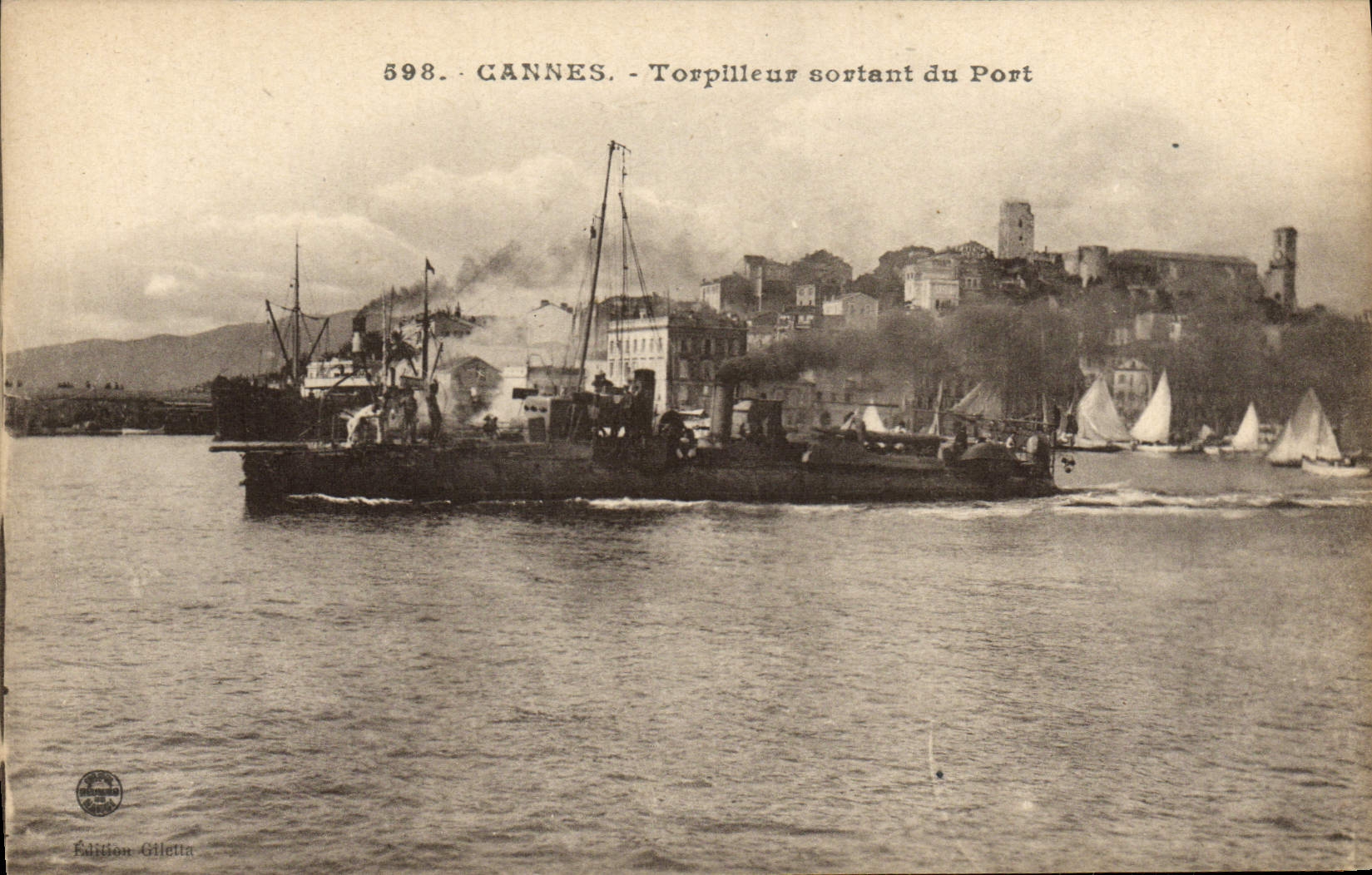 GANNES - Torpilleur sortant du Port — Édition Giletta, n° 598