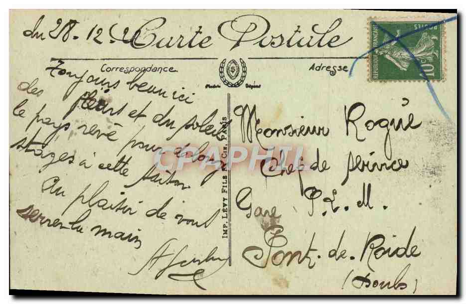 CPA Cannes escaliers du Boulevard Carnot — Rückseite