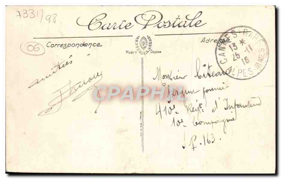 CPA Cannes Le Quai Edouard VII Bateaux — Rückseite