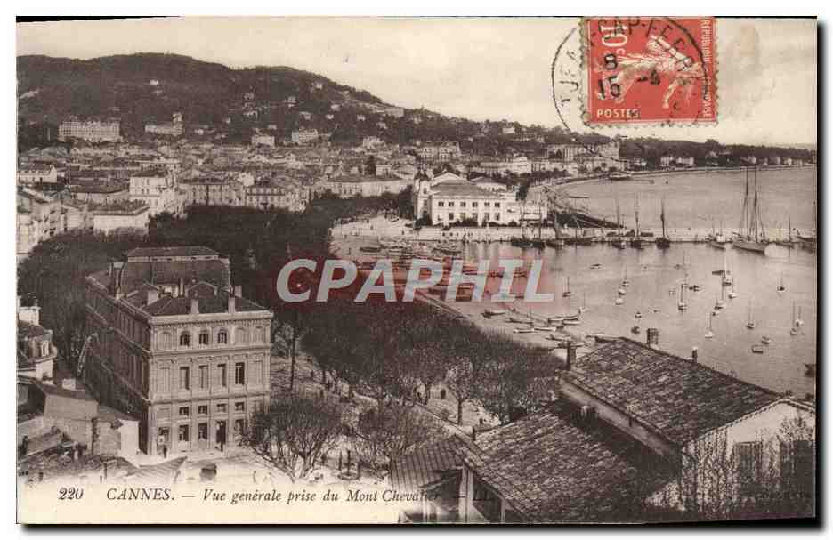 CPA Cannes Vue Generale Prise du Mont Chevalier