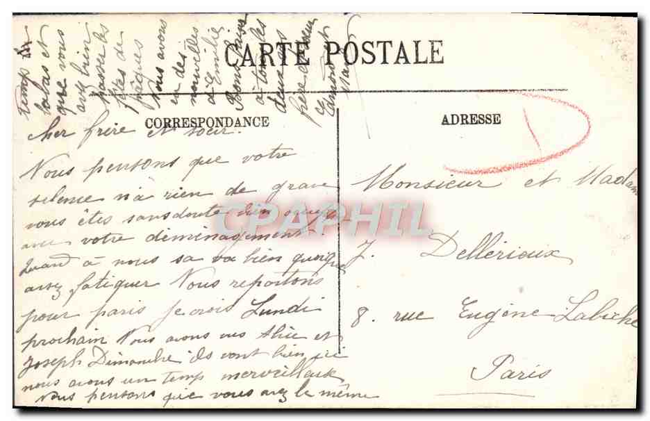 CPA Cannes Vue Generale Prise du Mont Chevalier — Rückseite