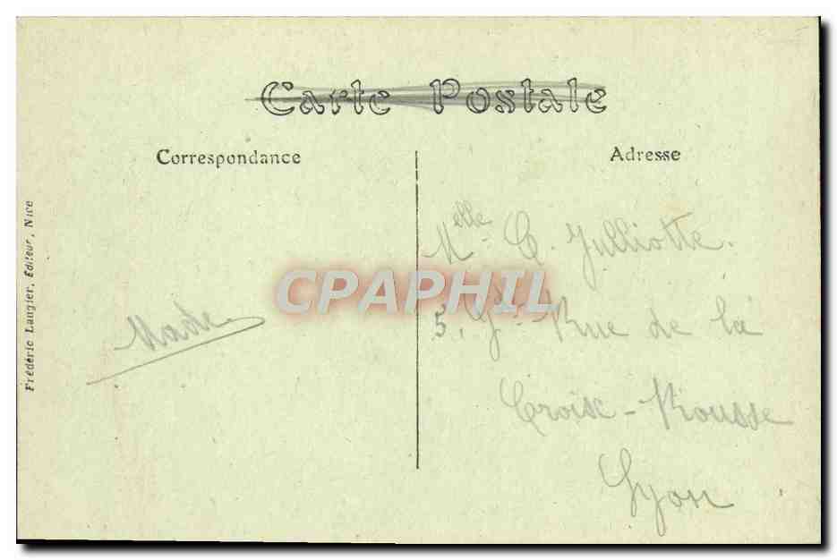 CPA Cannes Promenade de la Croisette — Verso