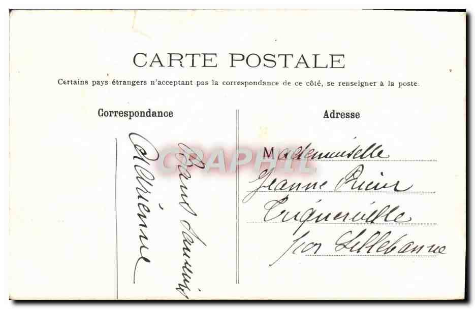 CPA Cannes Hotel Beau Rivage — Verso