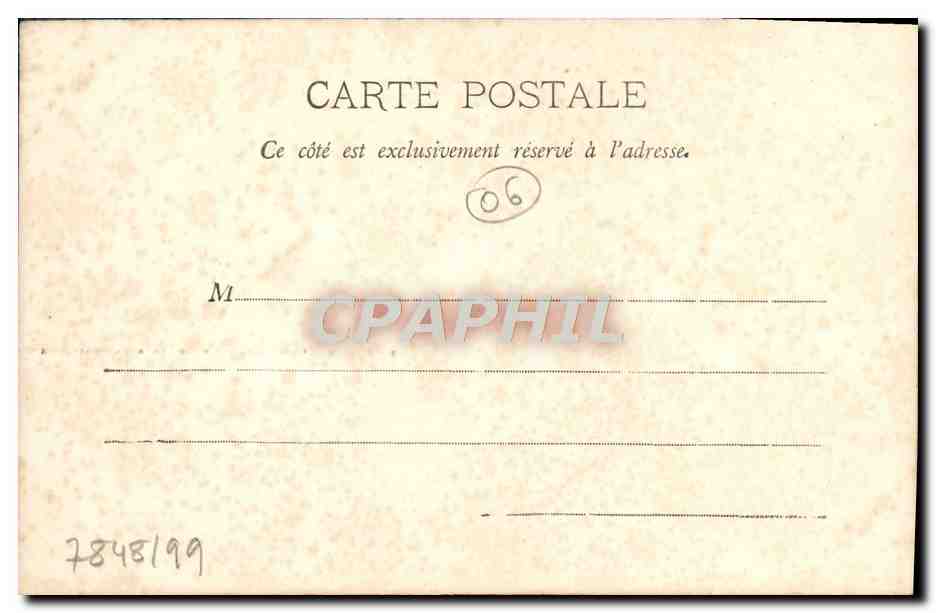 CPA Cannes La cours et la Croisette — Verso
