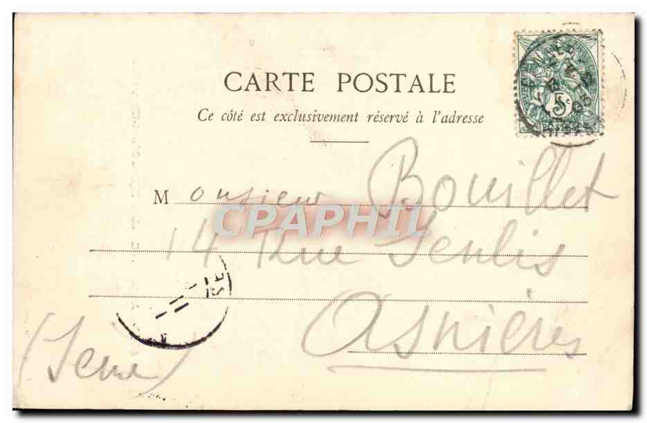 CPA Cannes Clocher Eglise Mont Chevalier — Rückseite