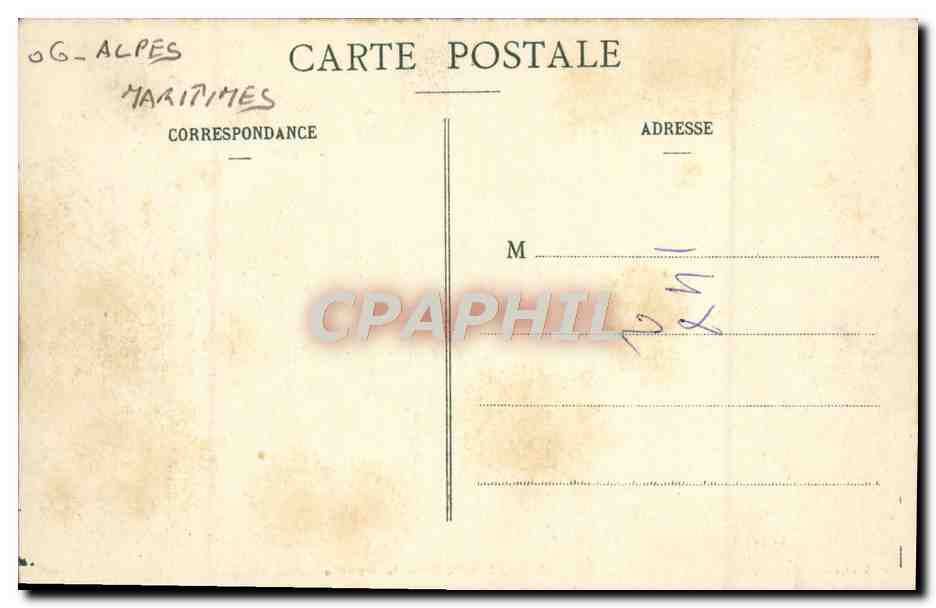 CPA Cannes La Promenade de la Croisette — Verso