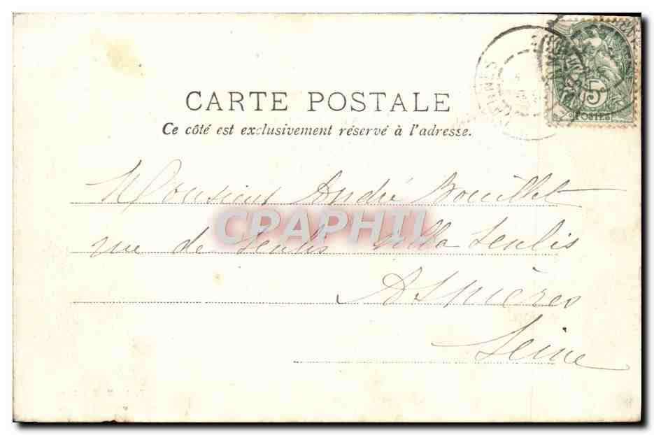 CPA Cannes La gare Train — Reverso