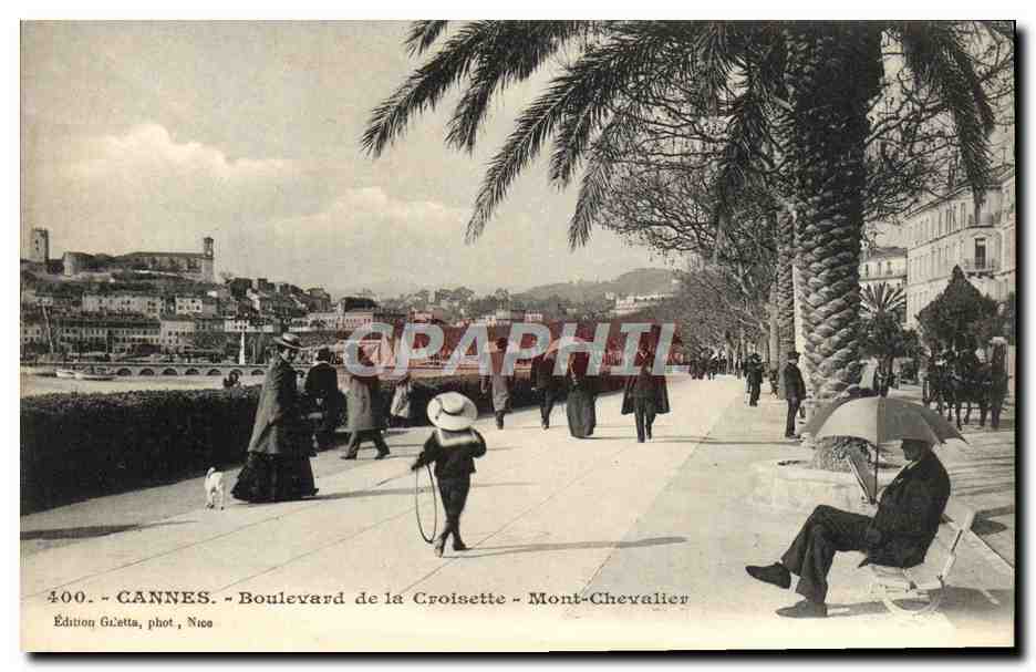 CPA Cannes Boulevard de la Croisette Mont Chevalier