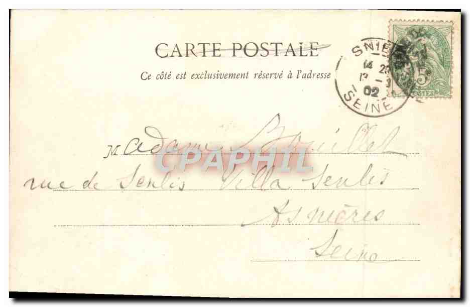 CPA Cannes Le Port et la Plage — Rückseite