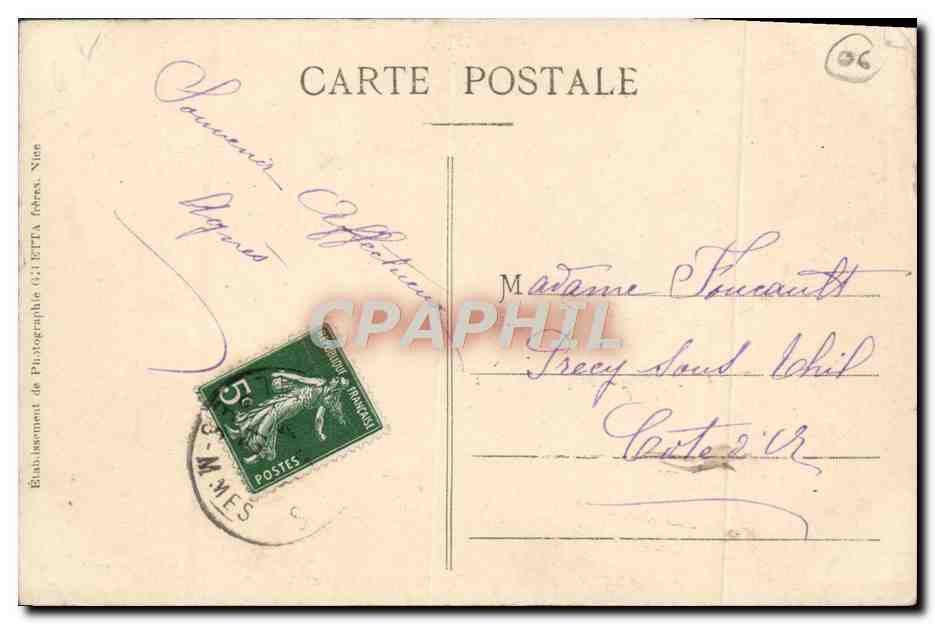 CPA Cannes Boulevard Carnot — Verso