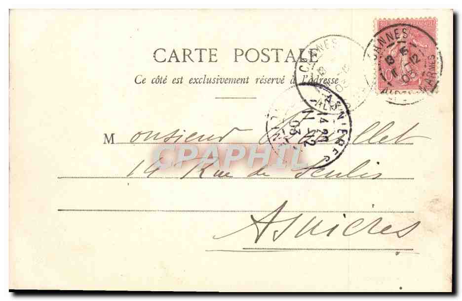 CPA Cannes Allee De Palmiers — Verso