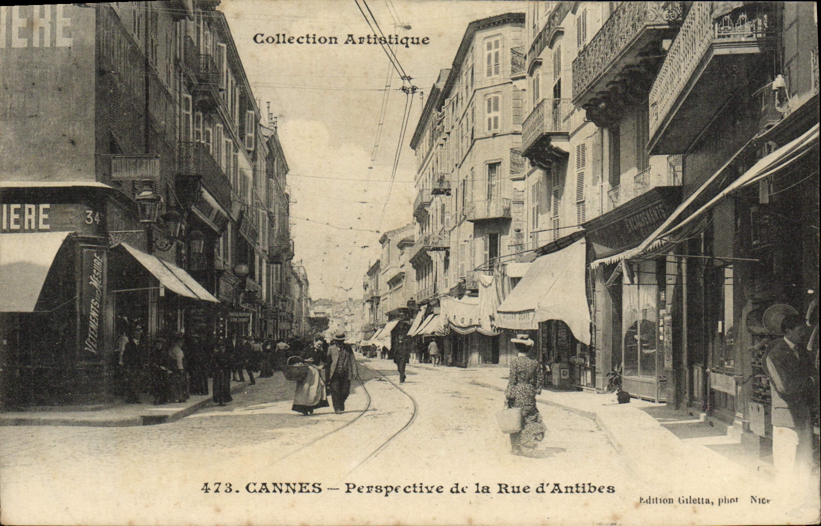 CANNES — Perspective de la Rue d'Antibes — Édition Giletta, phot Nier