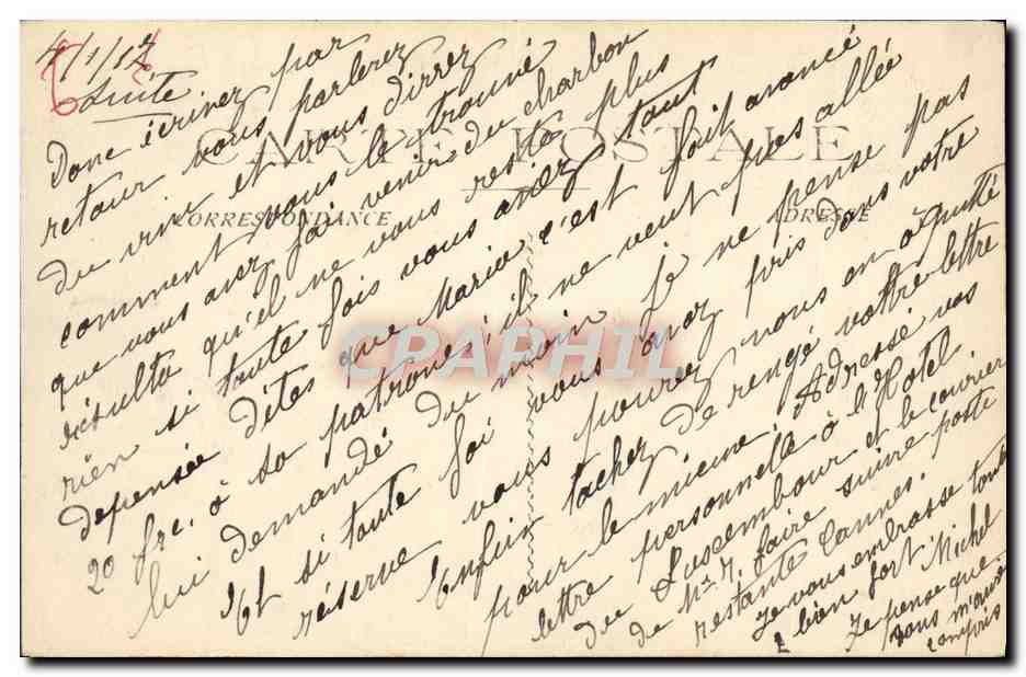 CPA Cannes Tartane Bateau — Verso
