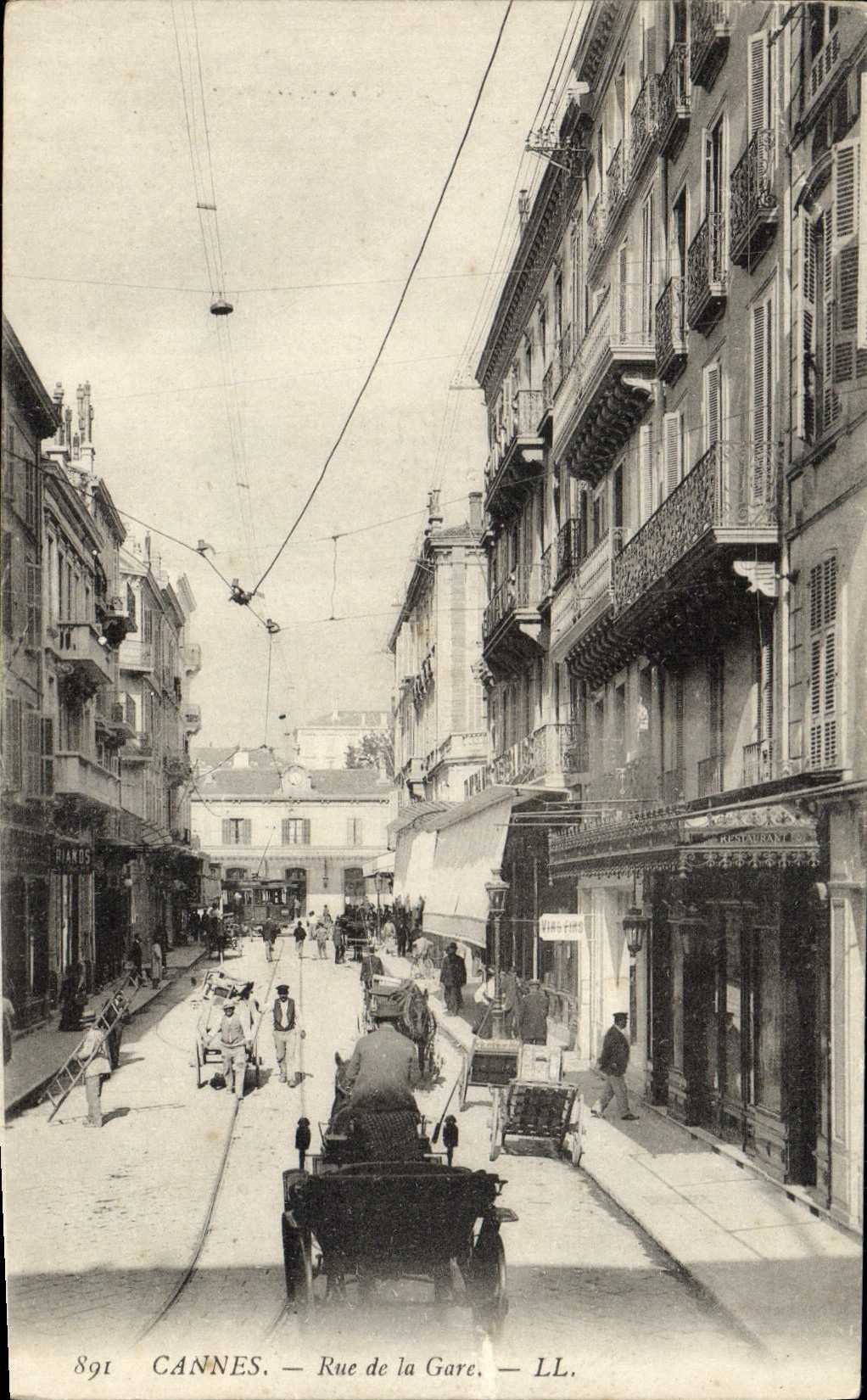CPA Cannes Rue de la Gare