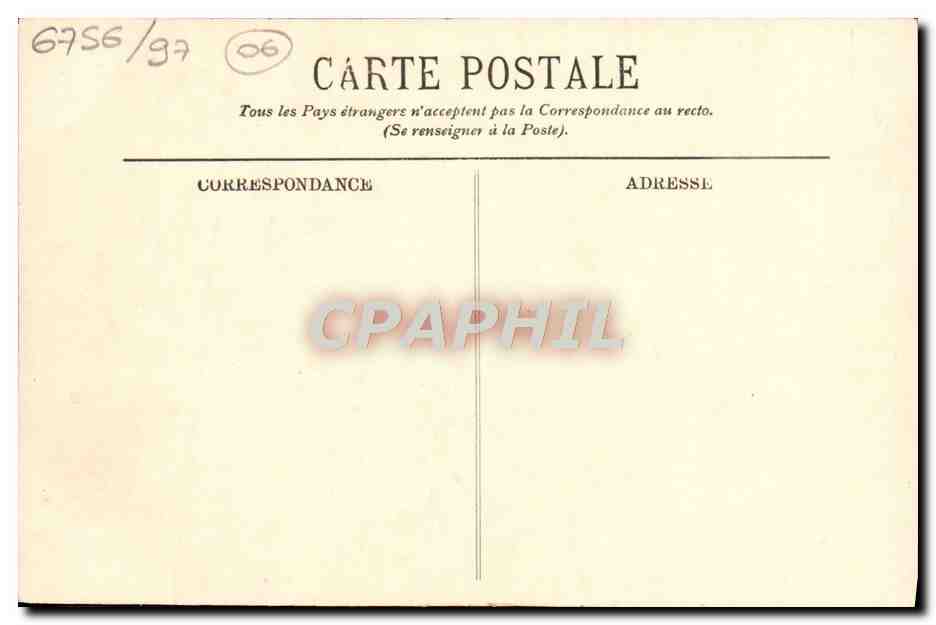 CPA Cannes Vue Generale de la Croisette — Rückseite