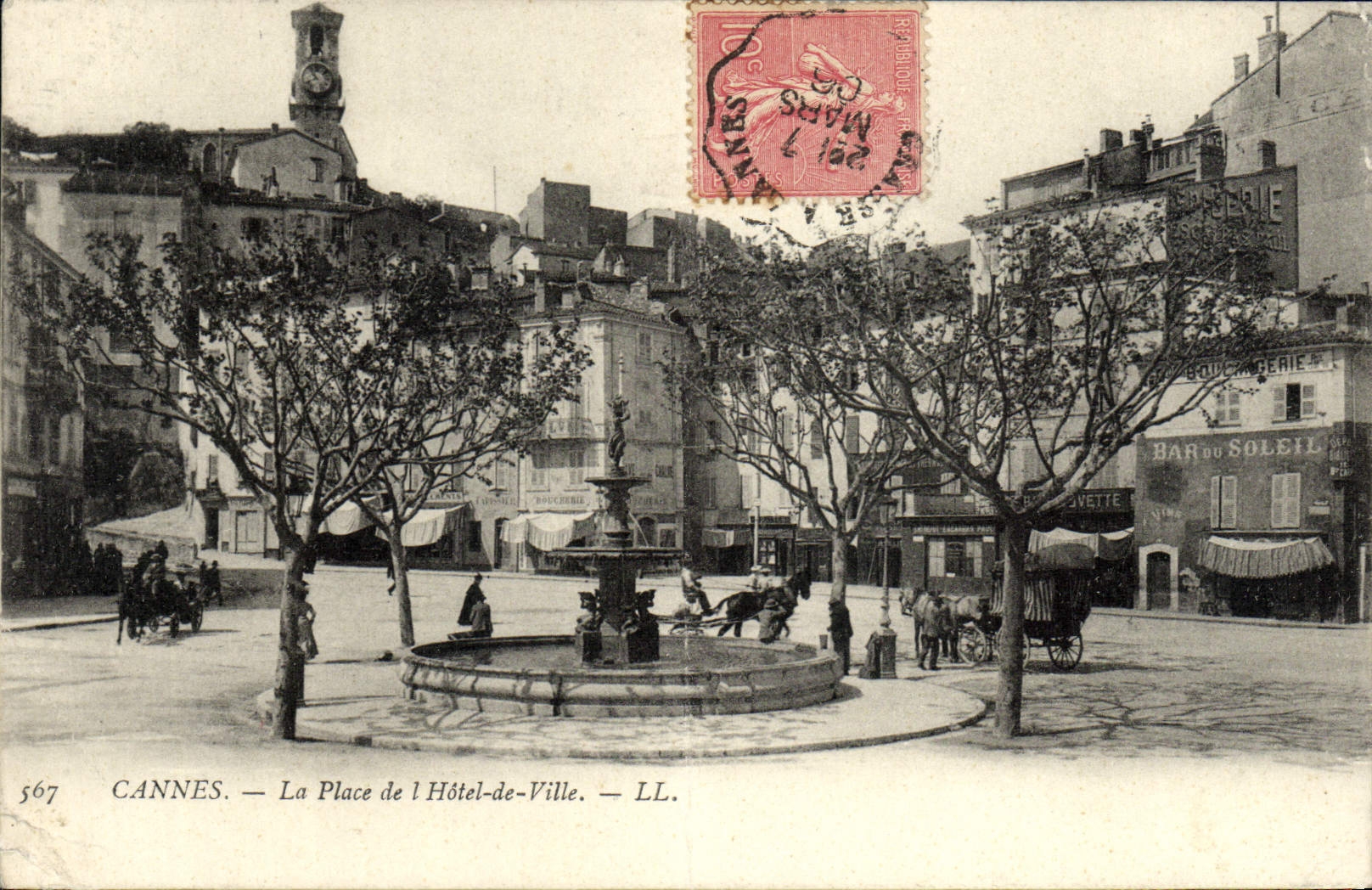 CPA Cannes La Place de L'Hotel de Ville
