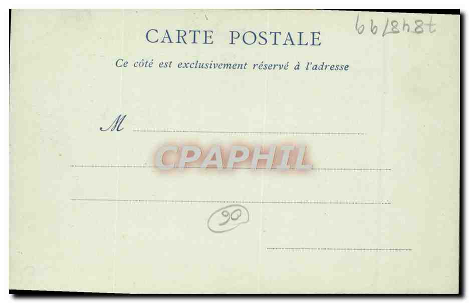 CPA Cannes La Place des Palmiers — Verso