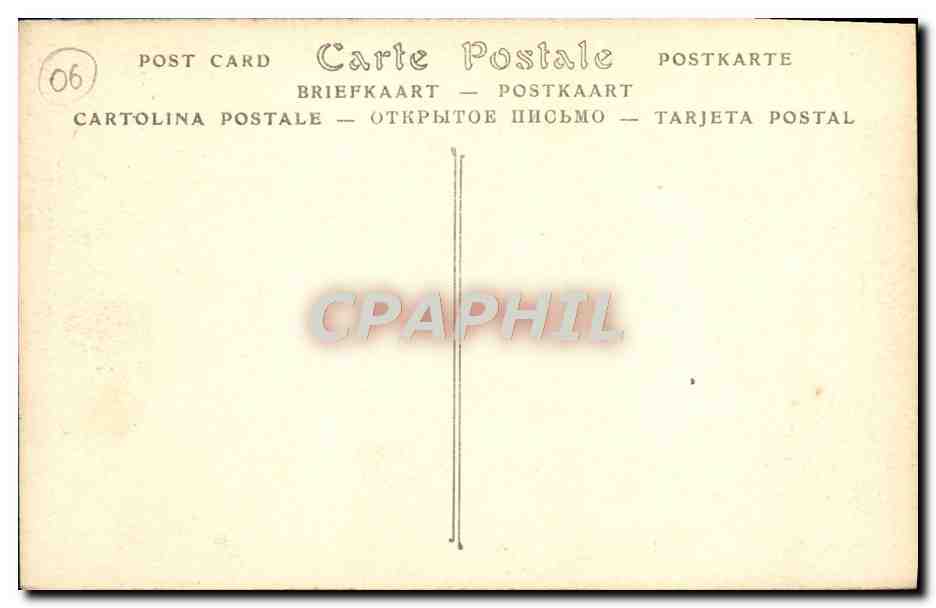 CPA Cannes L'Hotel du Prince de Galles — Verso