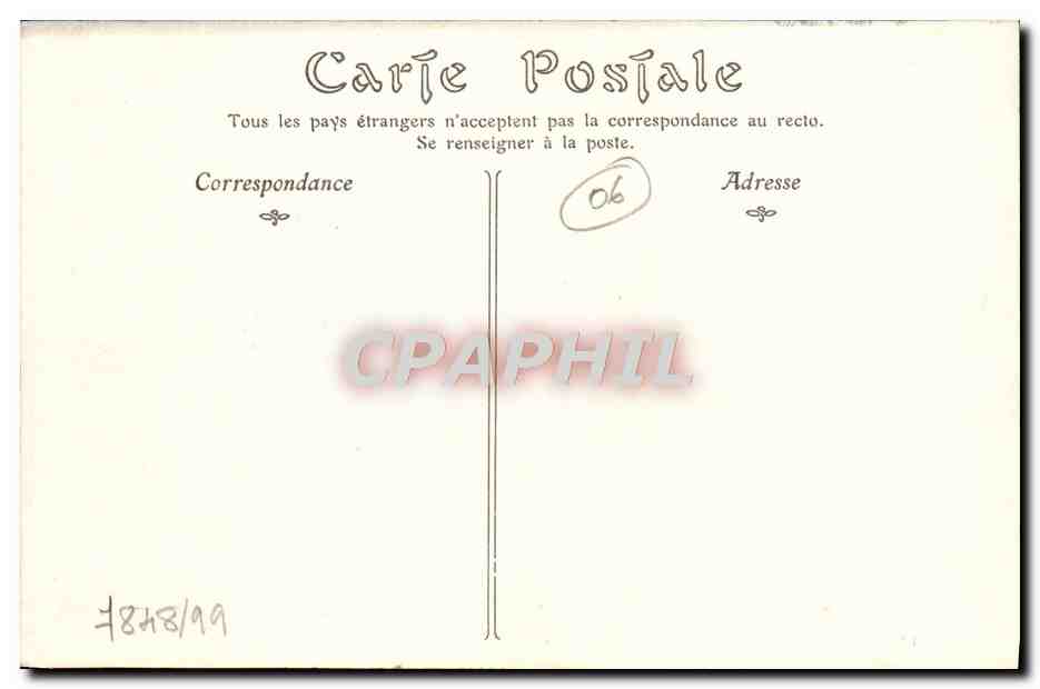 CPA Cannes Promenade de la Croisette — Verso