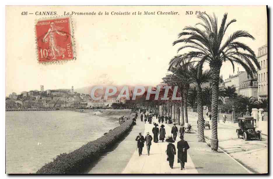 CPA Cannes La Promenade de la Croisette et le Mont Chevalier