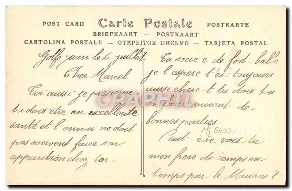 CPA Cannes La Promenade de la Croisette et le Mont Chevalier — Verso