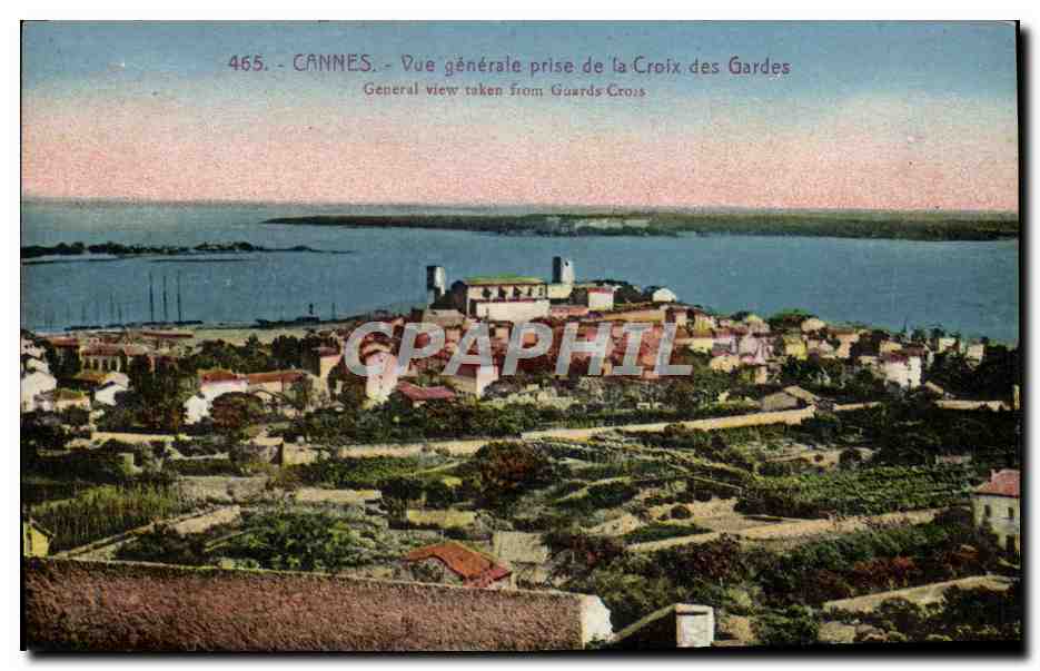 CPA Cannes Vue Generale Prise de la Croix Des Gardes