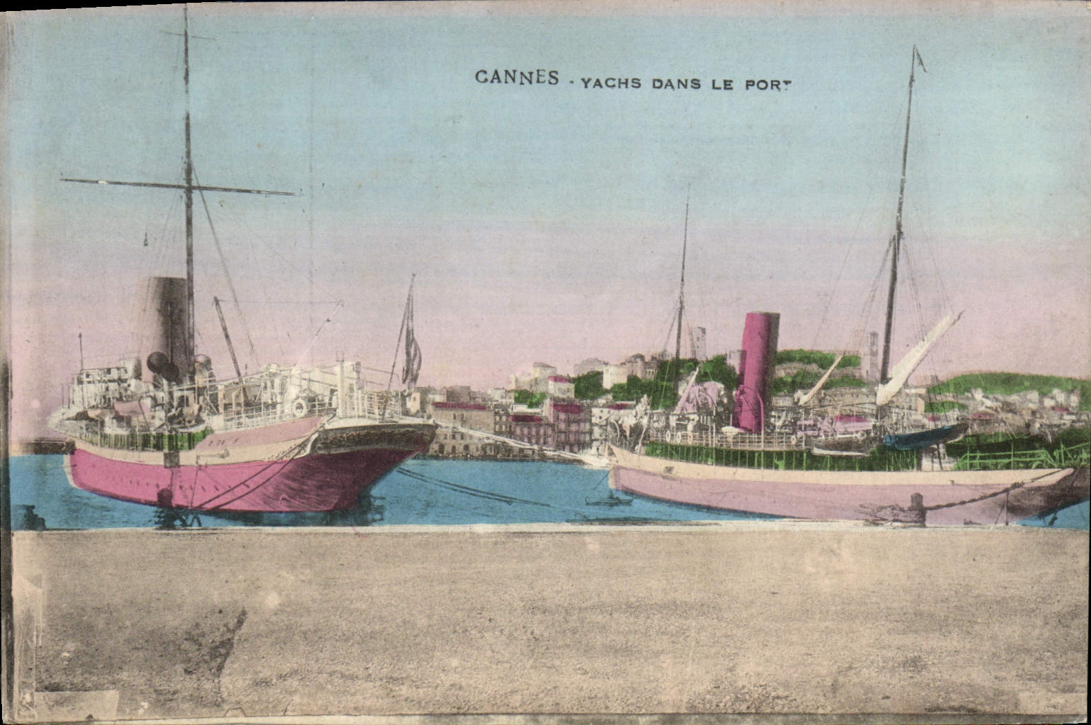 CPA Cannes Yachts Dans Le Port Bateaux 