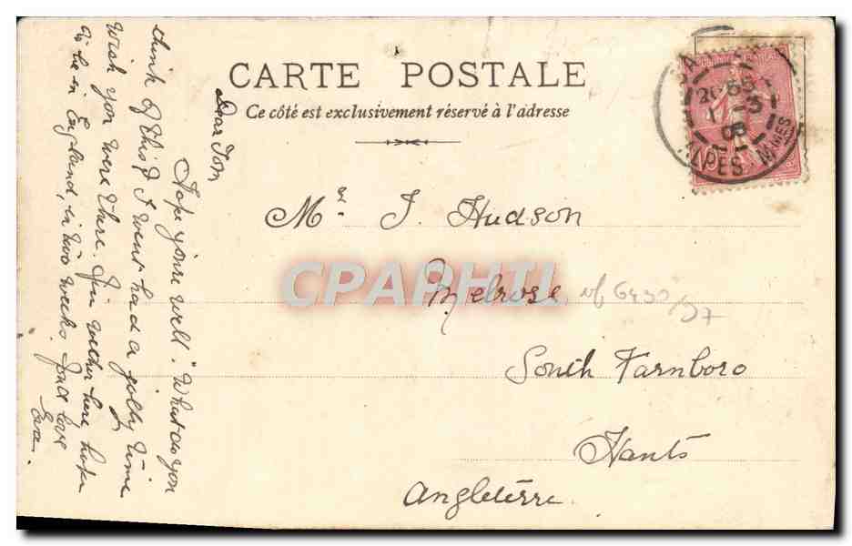CPA Cannes Carnaval — Rückseite