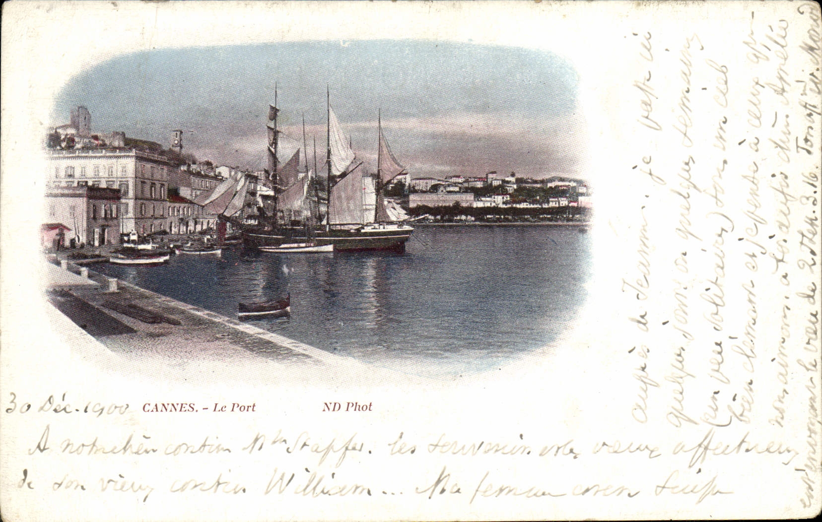 CANNES - Le Port — ND Phot, datée 30 déc. 1900