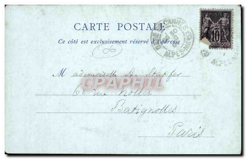CANNES - Le Port — ND Phot, datée 30 déc. 1900 — Rückseite