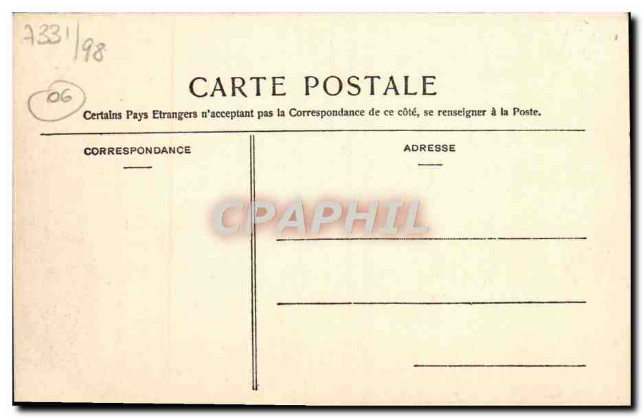 CPA Cannes Vue Generale Prise du Mont Chevalier — Rückseite
