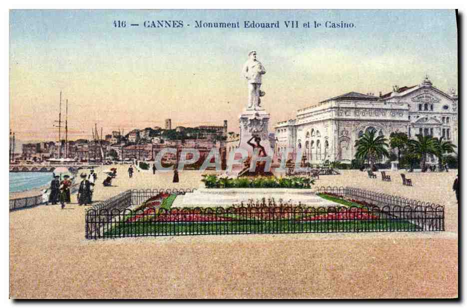 CPA Cannes Monument Edouard VII et le Casino