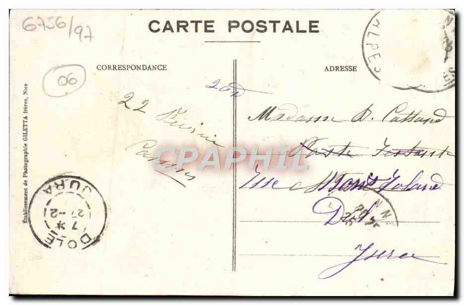 CPA Cannes La Plage et la Mont Chevalier Bateaux  — Rückseite